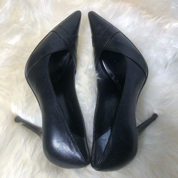 ALDO black leather pointed toe pump 6 - Picture 5 of 5